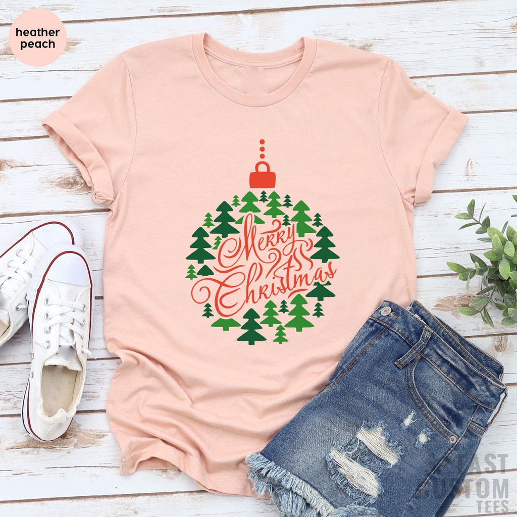 Women Christmas Tree T-shirt, Merry Shirt, Gift, Cute Tee product image 1