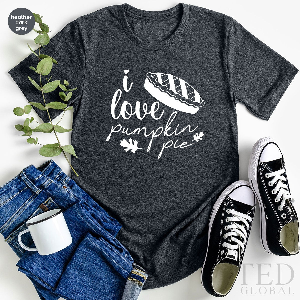 Cute I Love Pumpkin Pie T-Shirt, Funny Thanksgiving T product image 2