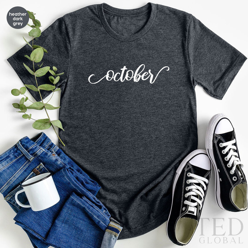Cute October T-Shirt, Funny Thanksgiving T Shirt, Shirts product image 1