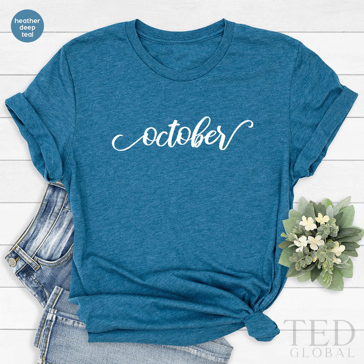 Cute October T-Shirt, Funny Thanksgiving T Shirt, Shirts product image 4