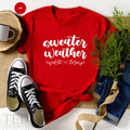Cute Sweater Weather T-Shirt, Funny Fall T Shirt, Family product image 1