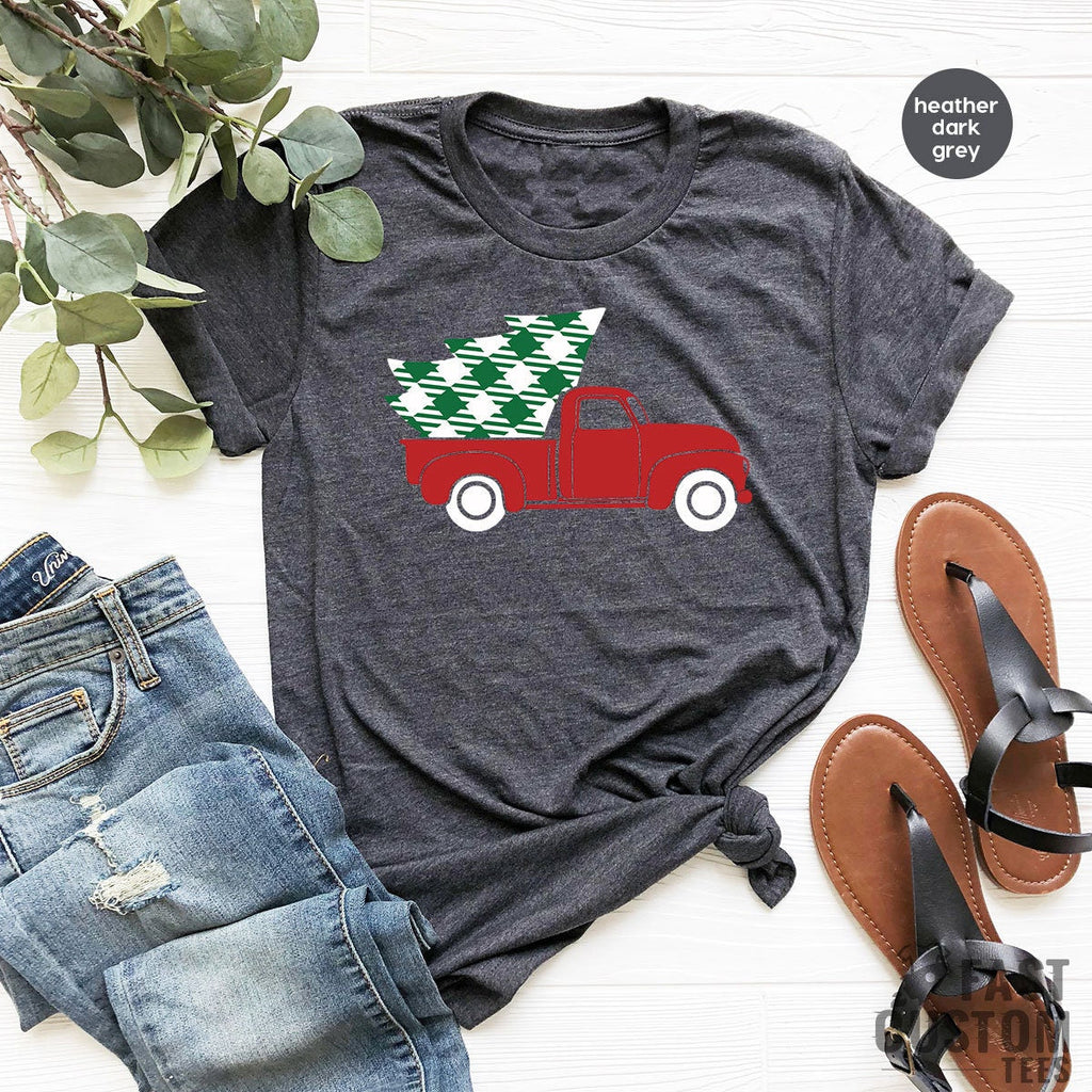Christmas Truck T-shirt, Merry Shirt, Women Gift, Cute Tee product image 4