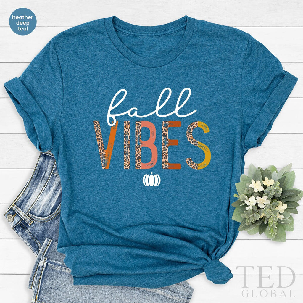 Fall Vibes Shirt, Cute Autumn T Halloween T Pumpkin Shirts product image 5