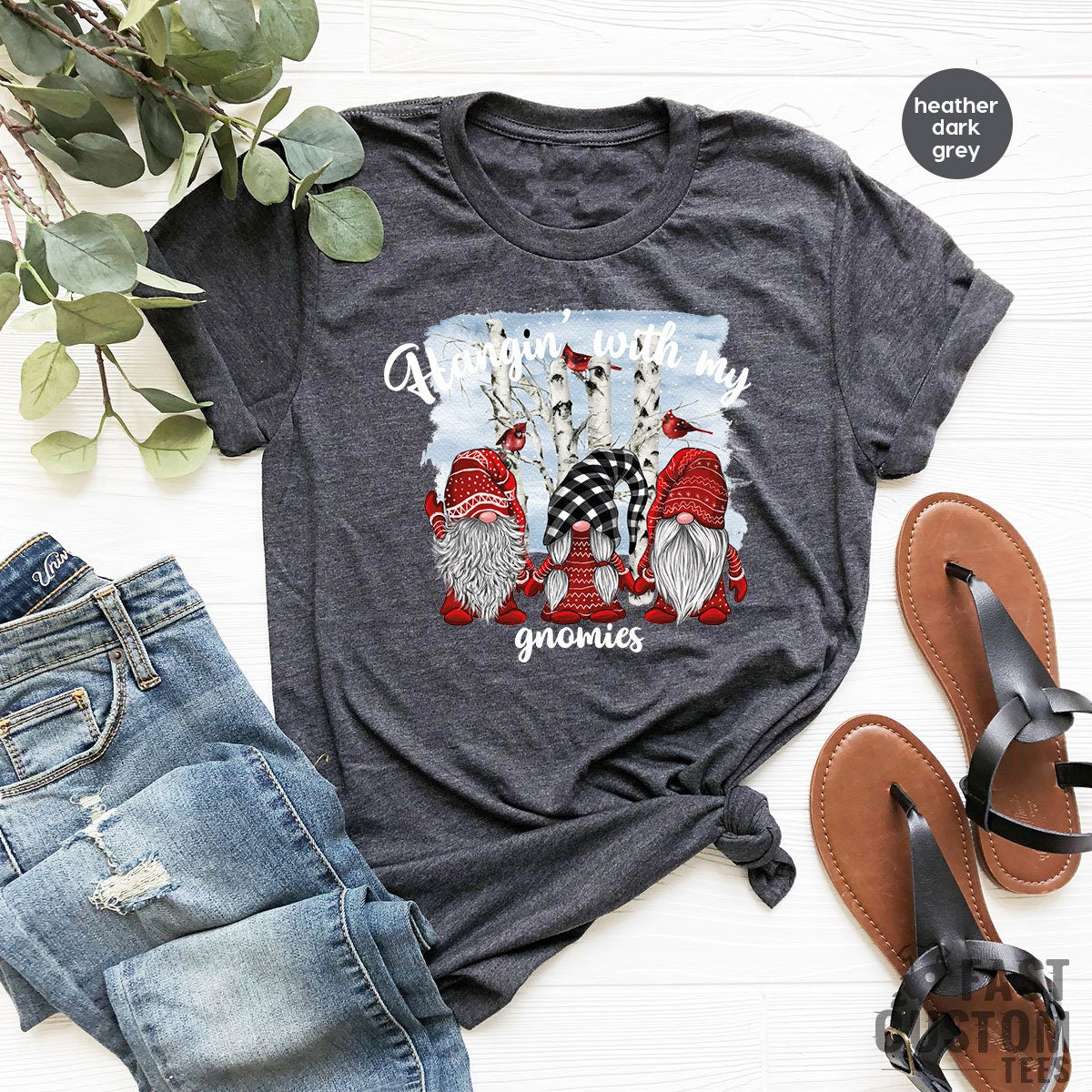 Hanging with my Gnomies Christmas T-Shirt, Merry Noel product image 4