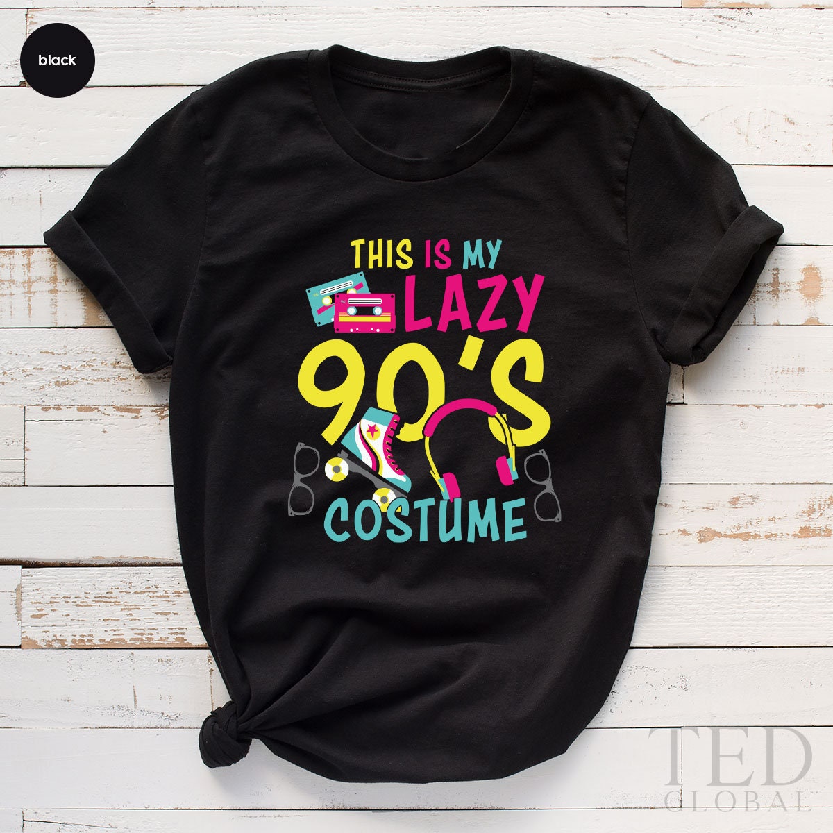 Cute Vintage Tape T-Shirt, This Is My Lazy 90's Costume product image 1