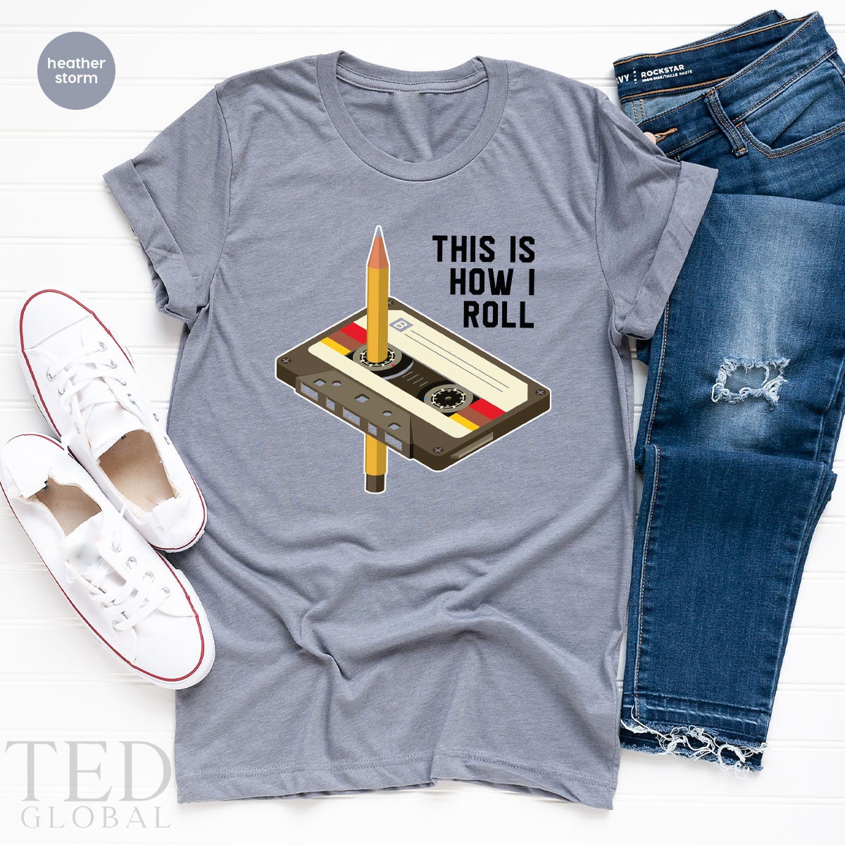 Cute I roll like this T-Shirt, Historical T Shirt, Vintage product image 3