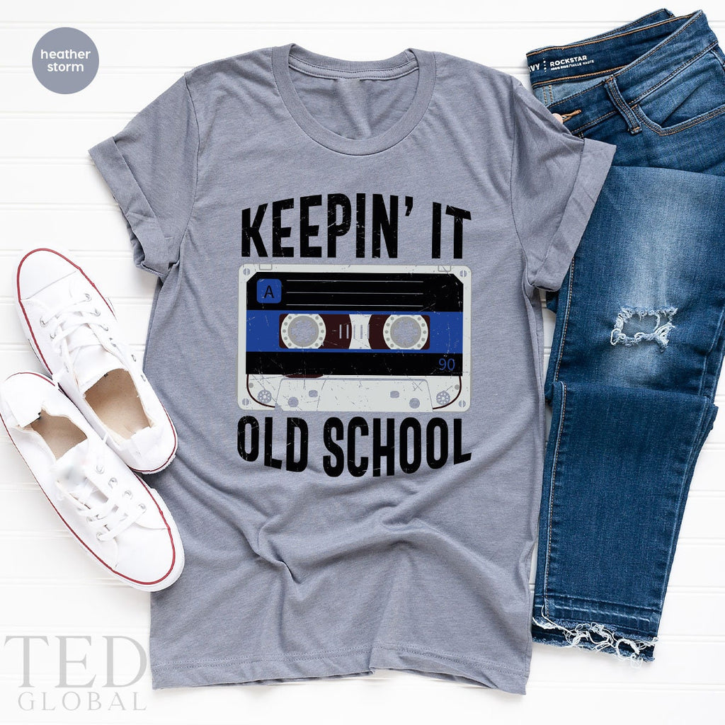 Cute Keep'in It Old School T-Shirt, Vintage Tape T Shirt product image 3