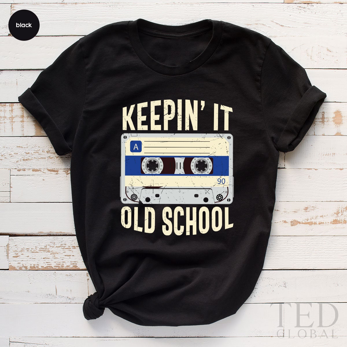 Cute Keep'in It Old School T-Shirt, Vintage Tape T Shirt product image 4