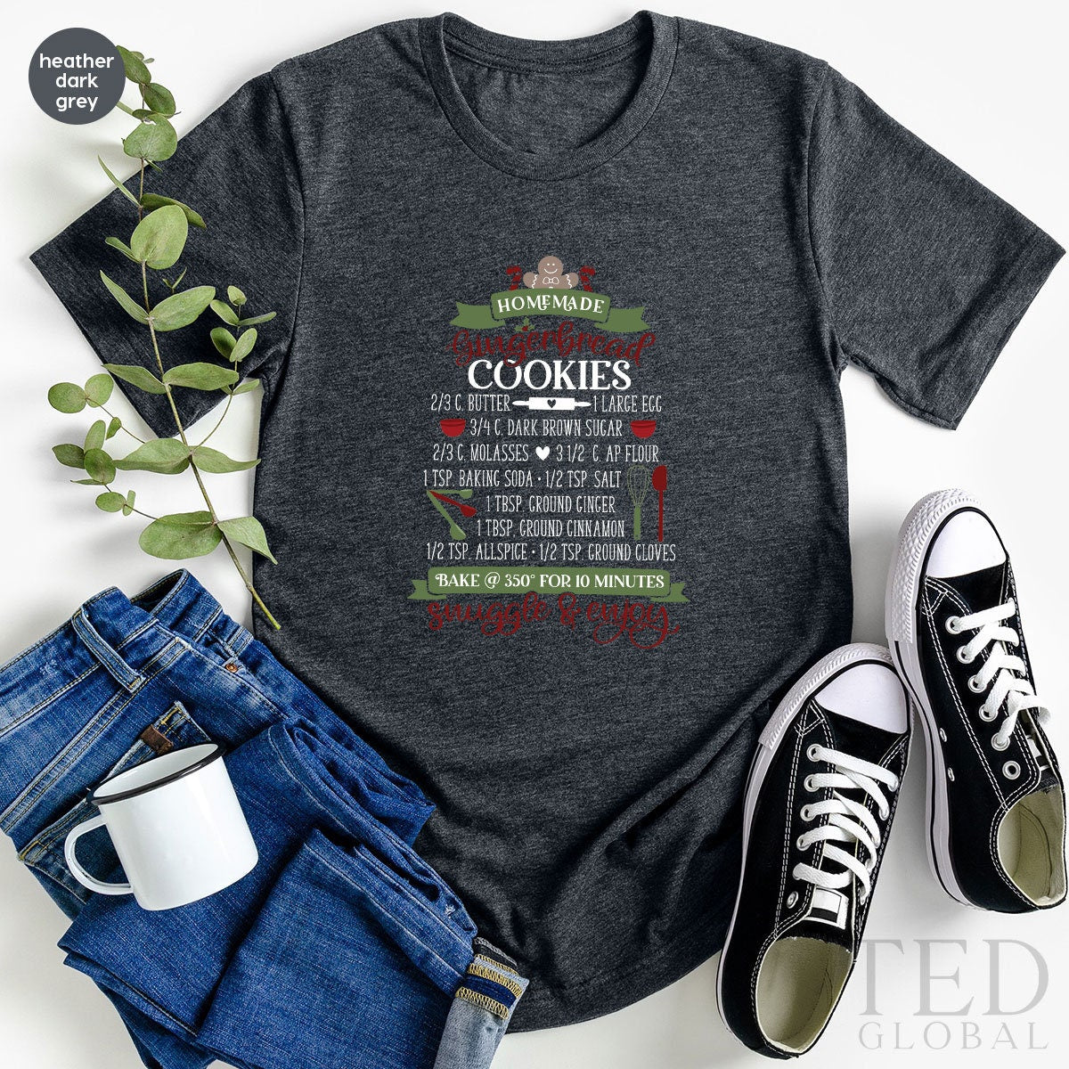 Cute Homemade Gingerbread Cookie Shirt, Funny Baking T product image 4