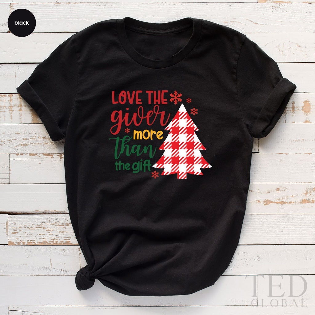 Cute Pajamas Christmas Tree T-Shirt, Love The Giver More product image 1