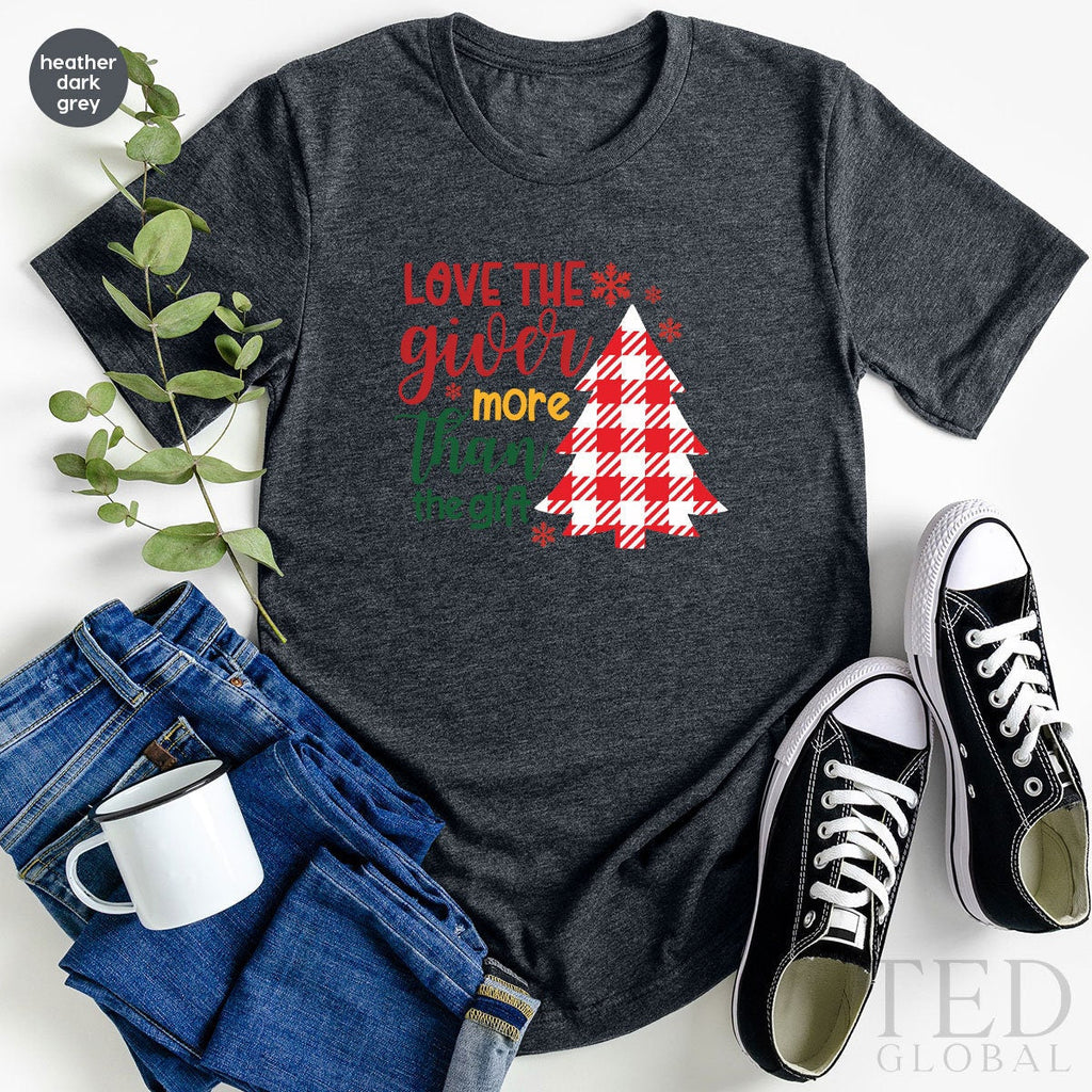 Cute Pajamas Christmas Tree T-Shirt, Love The Giver More product image 2