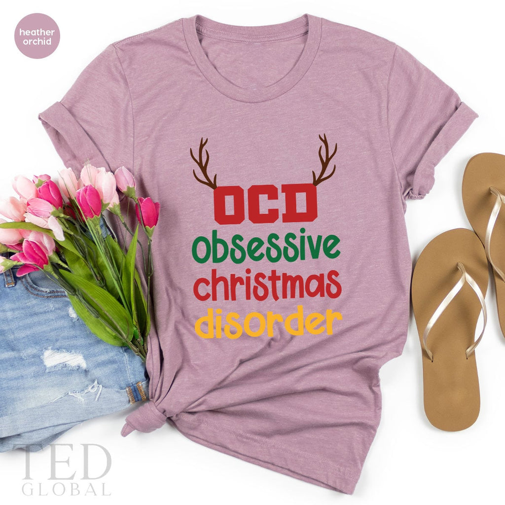Cute Obsessive Christmas Disorder T-Shirt, Funny OCD T product image 1
