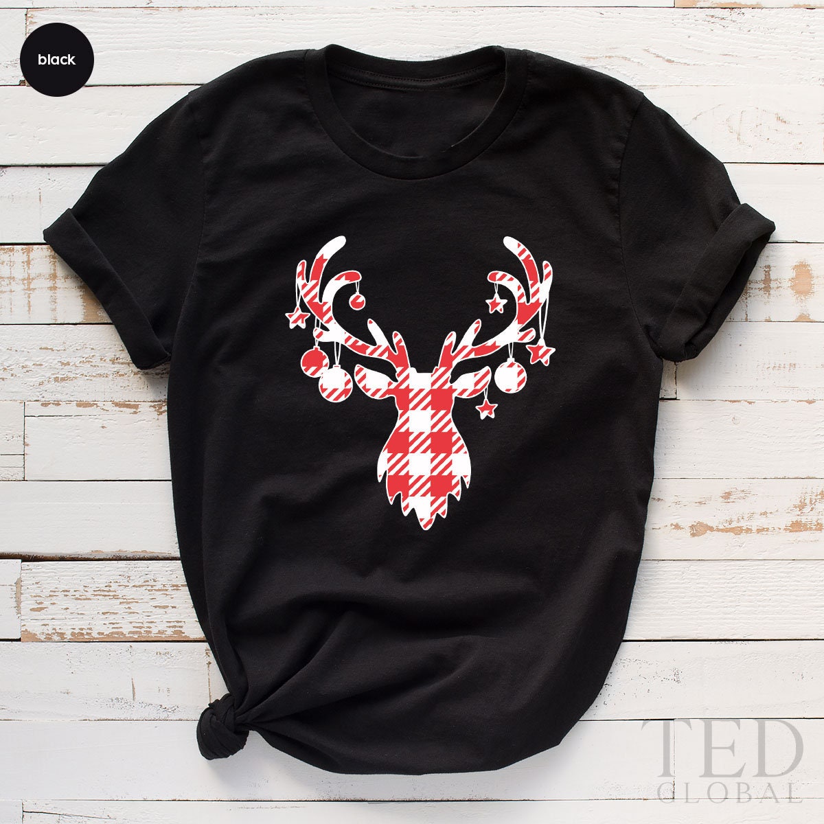 Cute Christmas Pajamas Deer T-Shirt, Family T Shirt product image 2