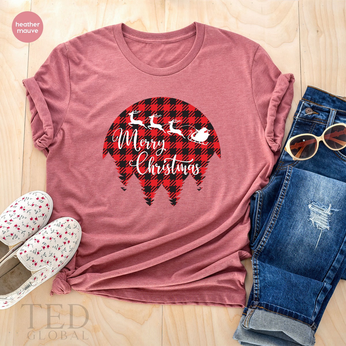 Cute Santa Claus Merry Noel T-Shirt, Funny Xmas T Shirt product image 5