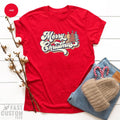 Family Christmas T-shirt, Women Gift, Merry Shirt, Cute Tee, product image 1