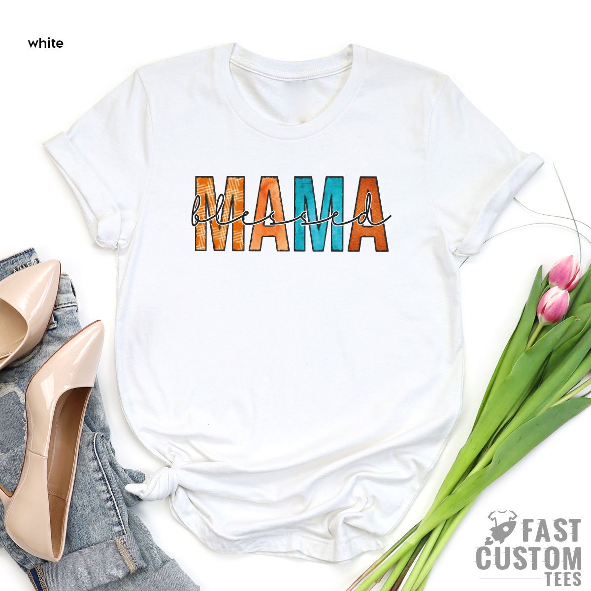 Thanksgiving Shirt, Thankful Mama Mom Gift, Mothers Day product image 2