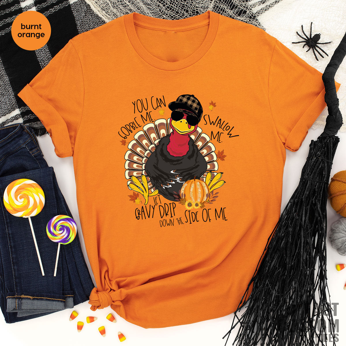 Gobble Me Swallow Me Shirt, Thanksgiving Funny Tee, Fall product image 5