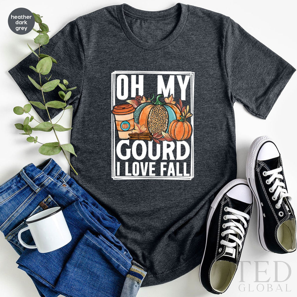 Family Thanksgiving T-Shirt, Oh My Gourd I Love Fall T product image 2