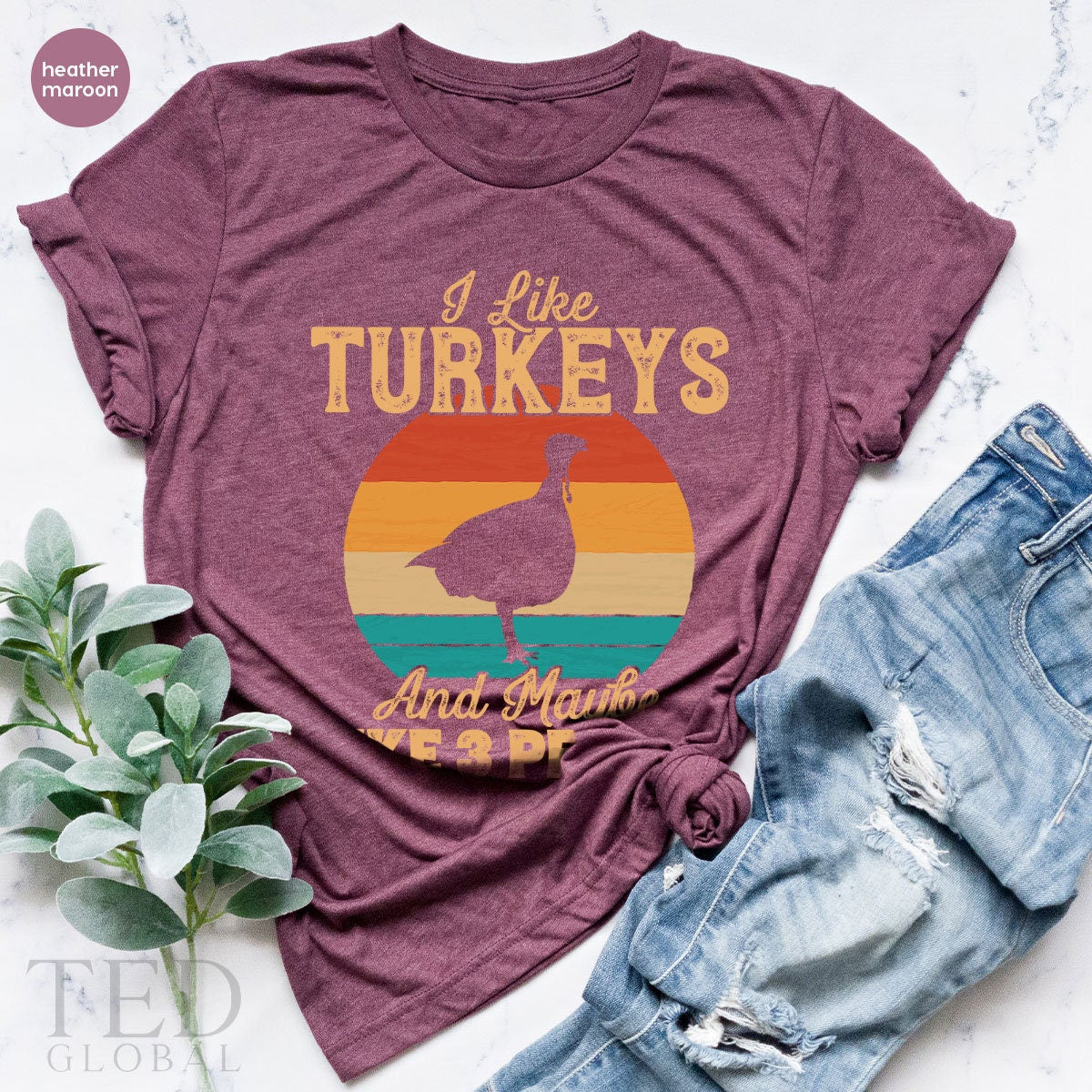 Thanksgiving Turkey T-Shirt, I Like Turkeys T Shirt, And product image 4