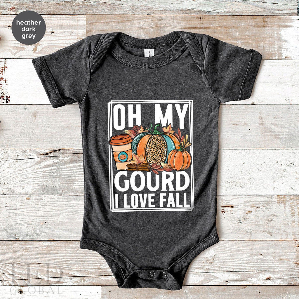 Thanksgiving Onesie, Oh My Gourd I Love Fall Bodysuit, Baby Shower, Baby Announcement, Kid Toddler Clothes, Thanksgiving Gift, Baby Gift