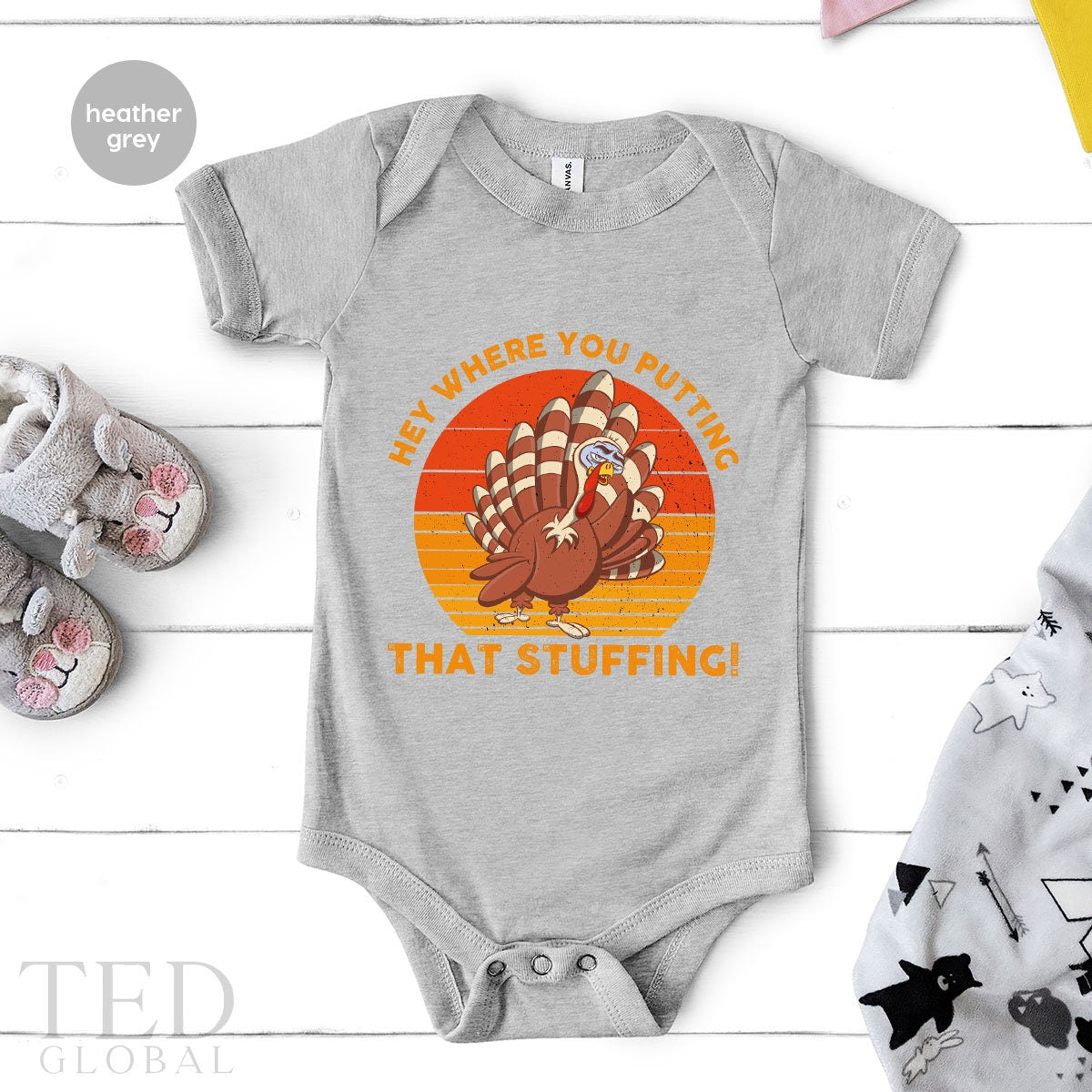 Cute Thanksgiving Baby Gift, Hey Where You Putting That Stuffing Baby Shower Gift, Turkey New Baby Onesie, Bodysuits Kid Toddler Clothes