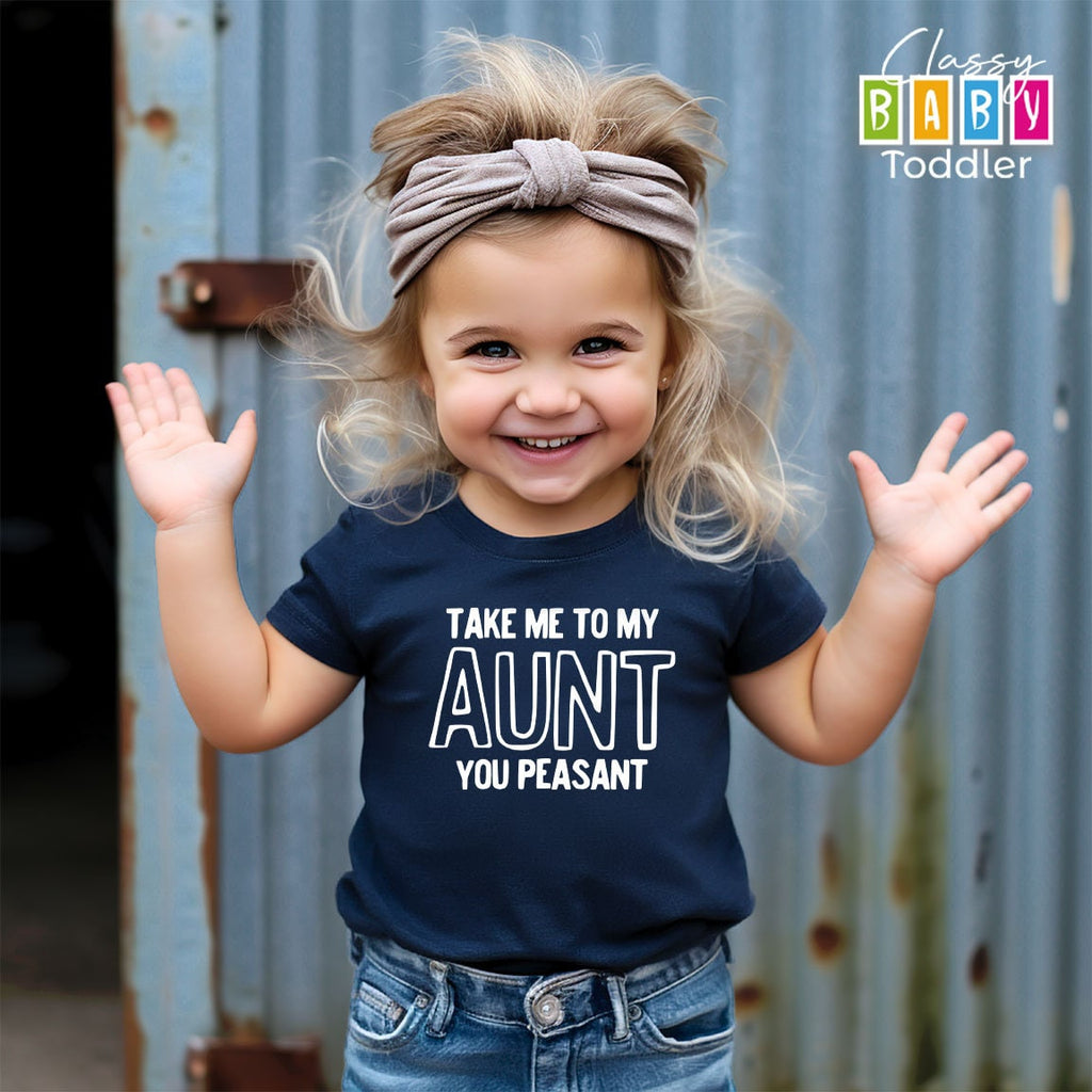 Gift from Aunt, Funny Niece Onesie®, Newborn Nephew Baby Bodysuit, Gift for Nephew, Take Me to My Aunt You Peasant Baby Bodysuit