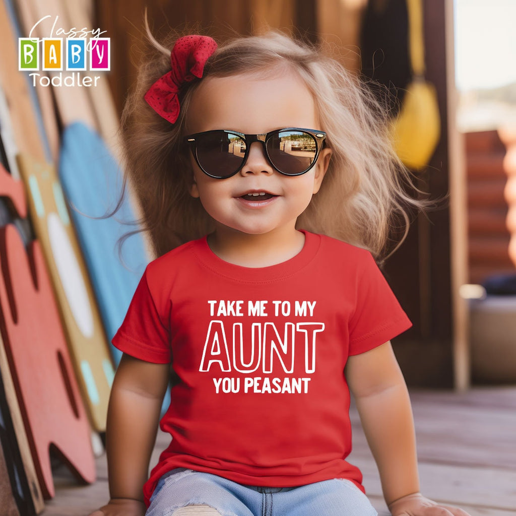 Gift from Aunt, Funny Niece Onesie®, Newborn Nephew Baby Bodysuit, Gift for Nephew, Take Me to My Aunt You Peasant Baby Bodysuit