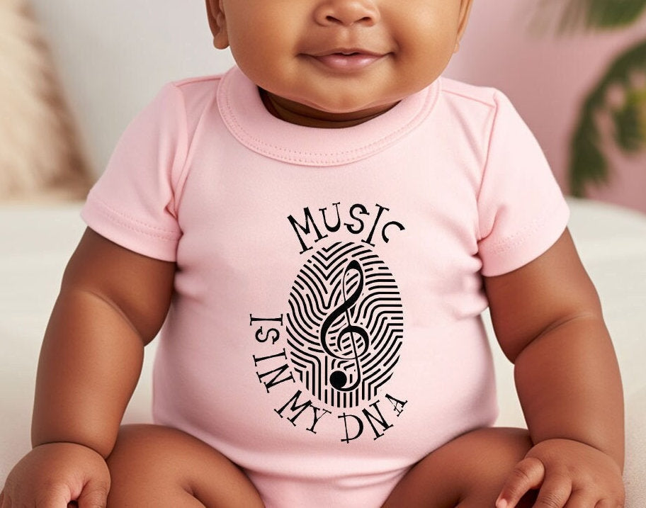 Music In My DNA Baby Onesie®, Cute Musician Bodysuit, Music Lover Onesies®, Baby Bodysuit, Newborn Baby Shower Gift