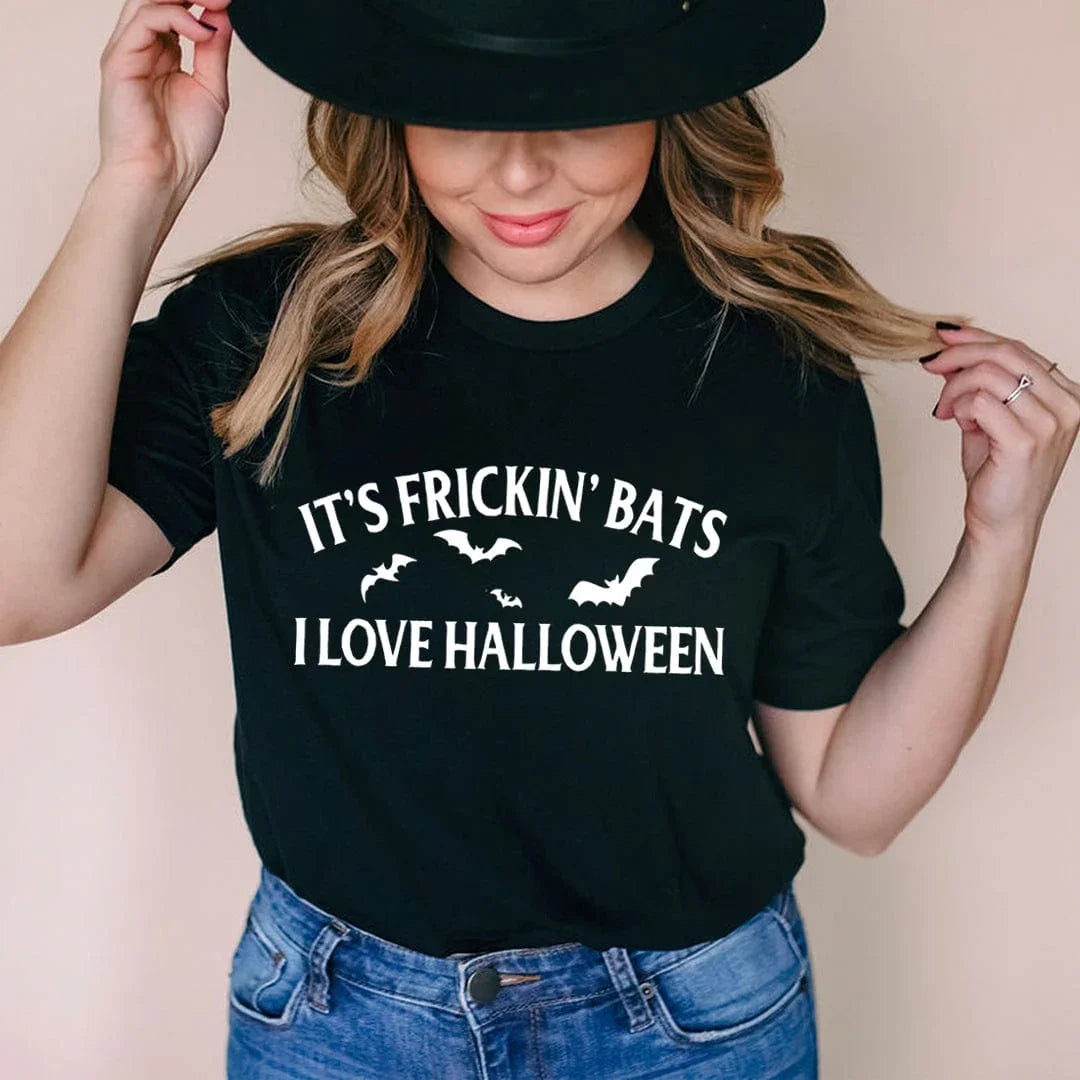It's Frickin' Bats I Love Halloween – Funny Graphic Tee product image 1
