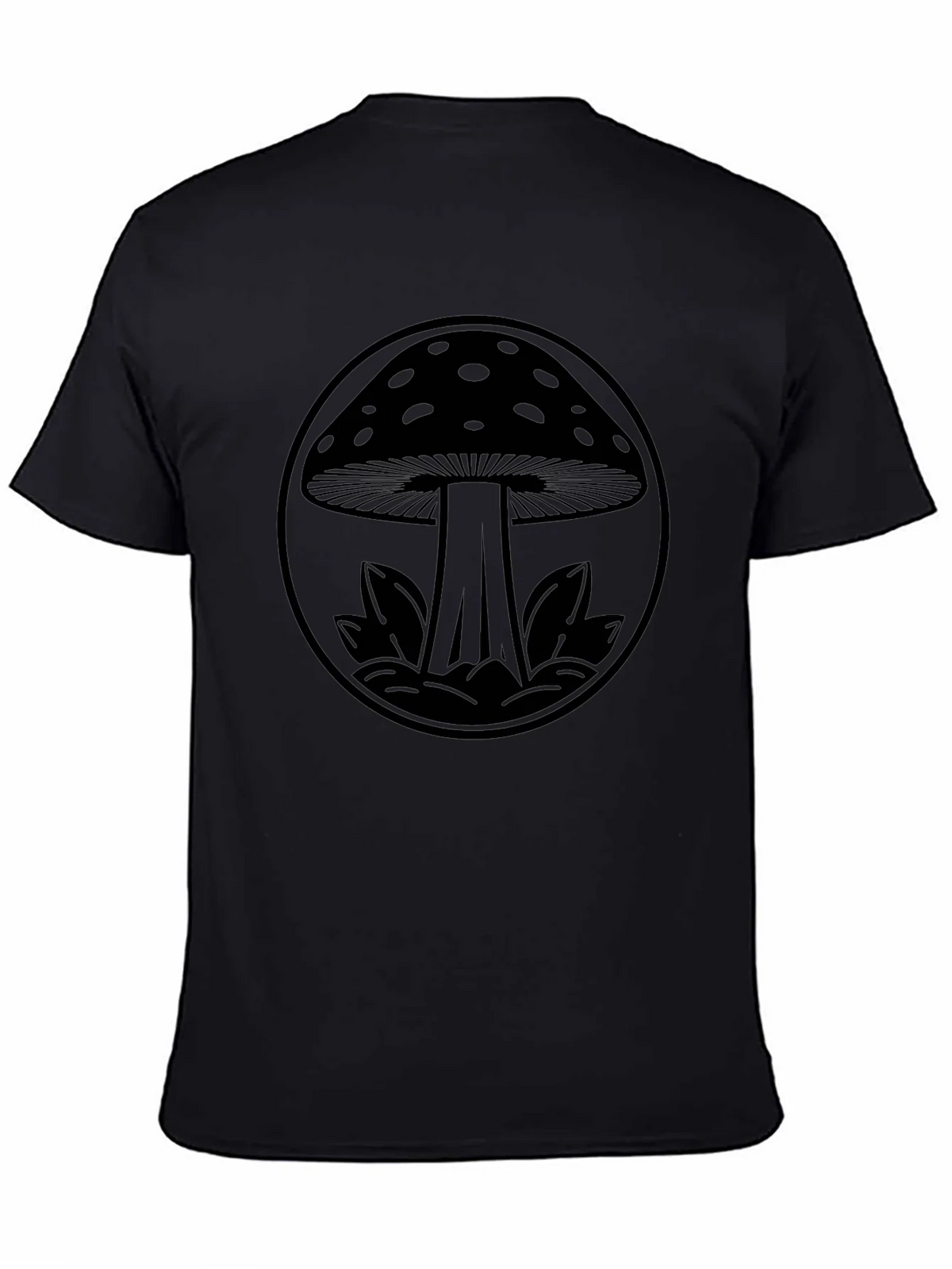 Mushroom Graphic Black Tee - Unique Design product image 3