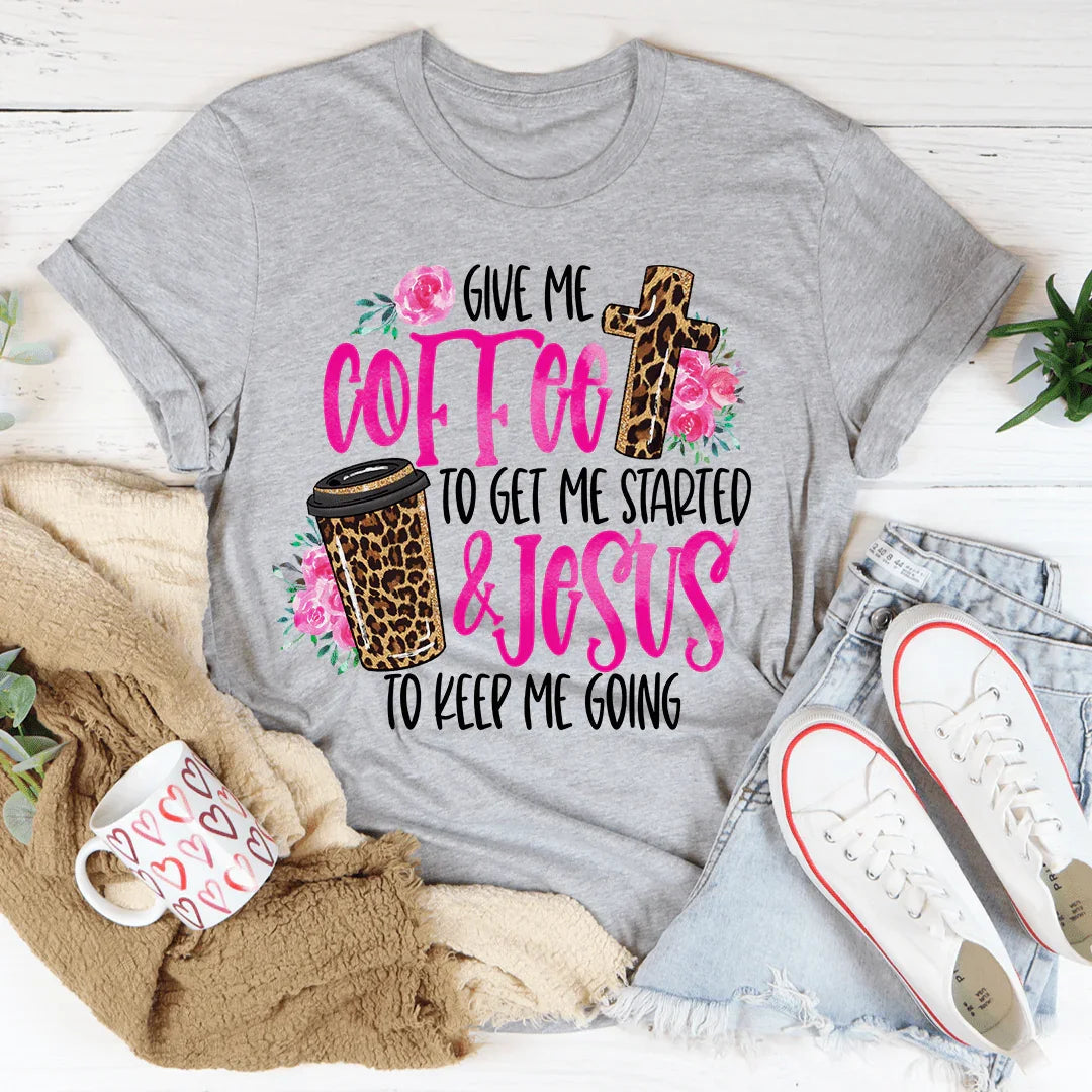 Christian Lifestyle Casual Shirt – \"Jesus & Coffee\" product image 1