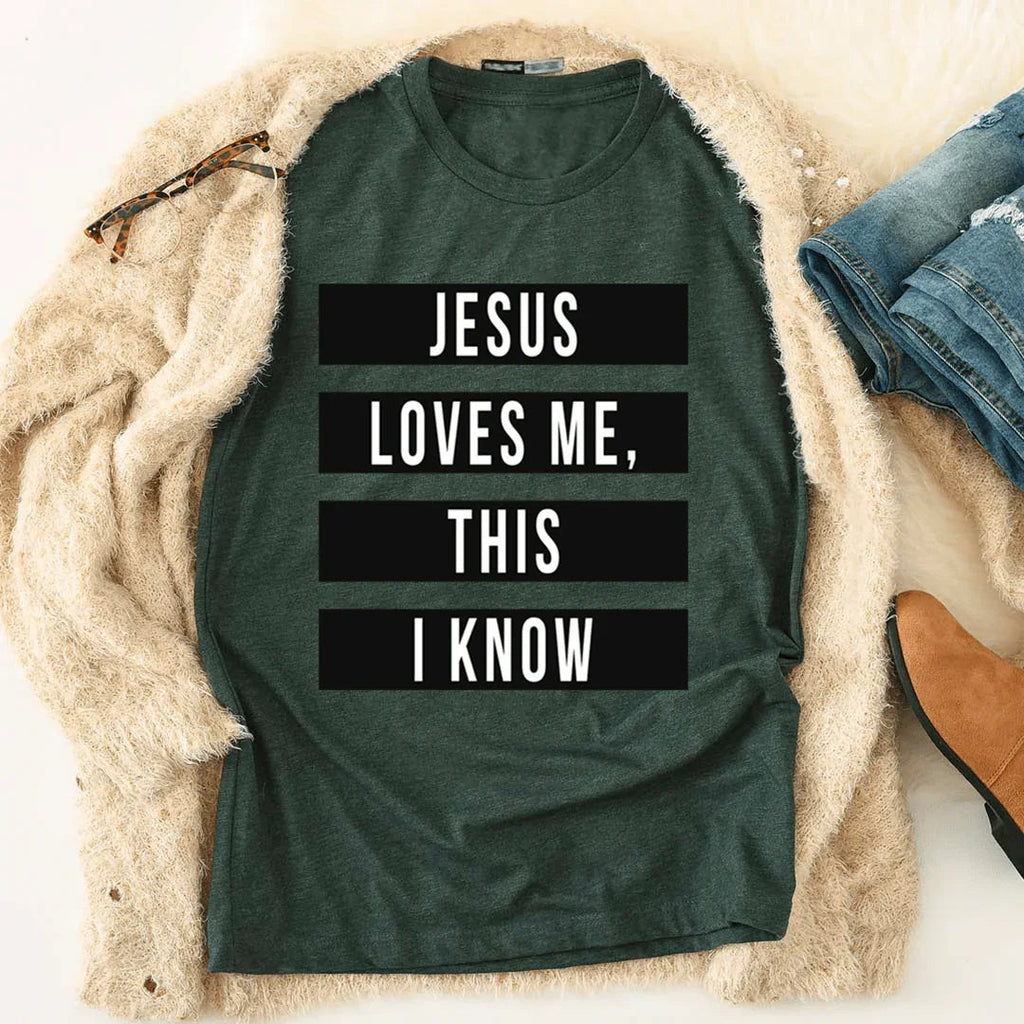 "Jesus Loves Me This I Know" – Christian Faith Graphic product image 1