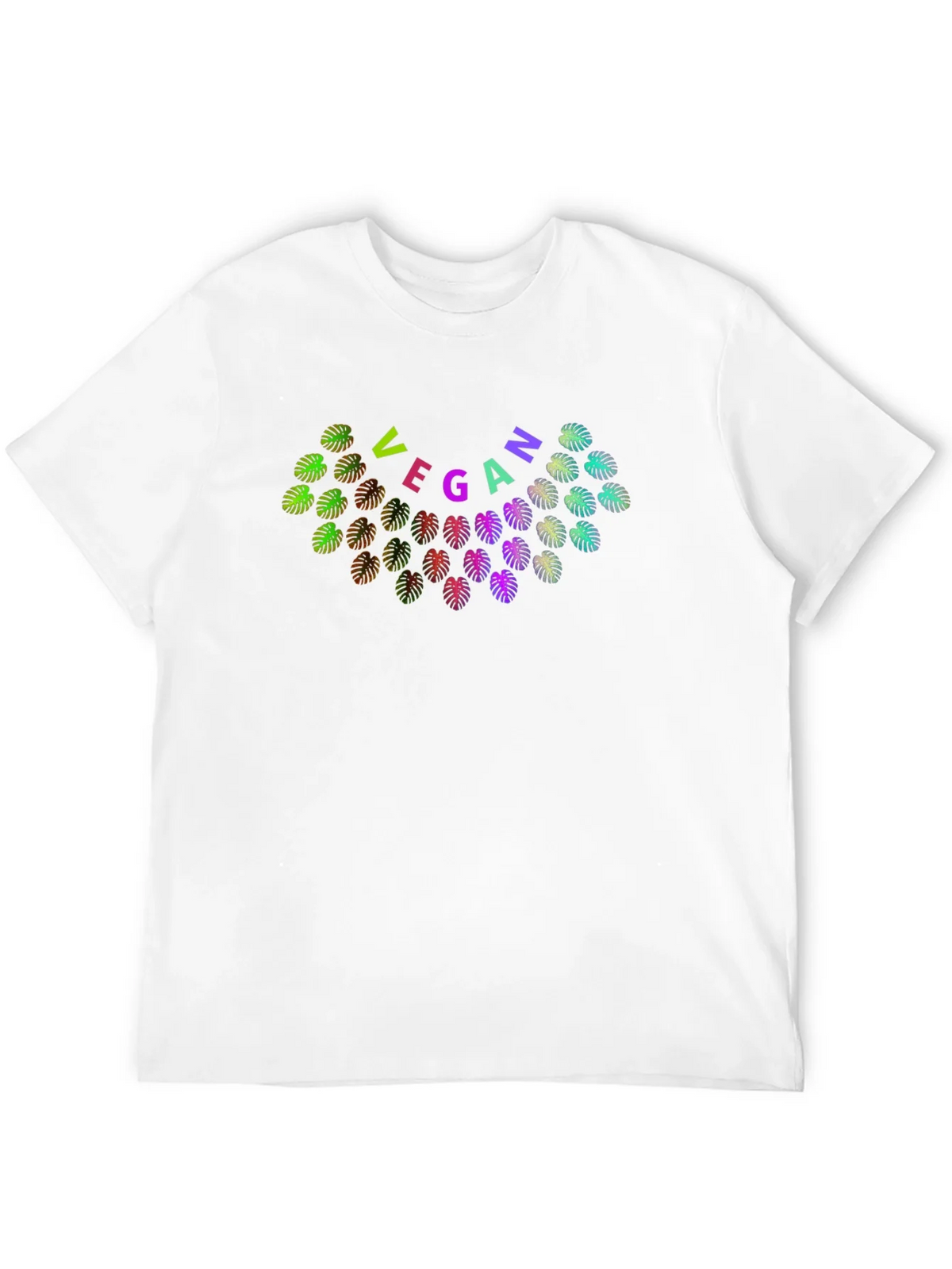 Vegan Monstera Leaf Black T-Shirt product image 1
