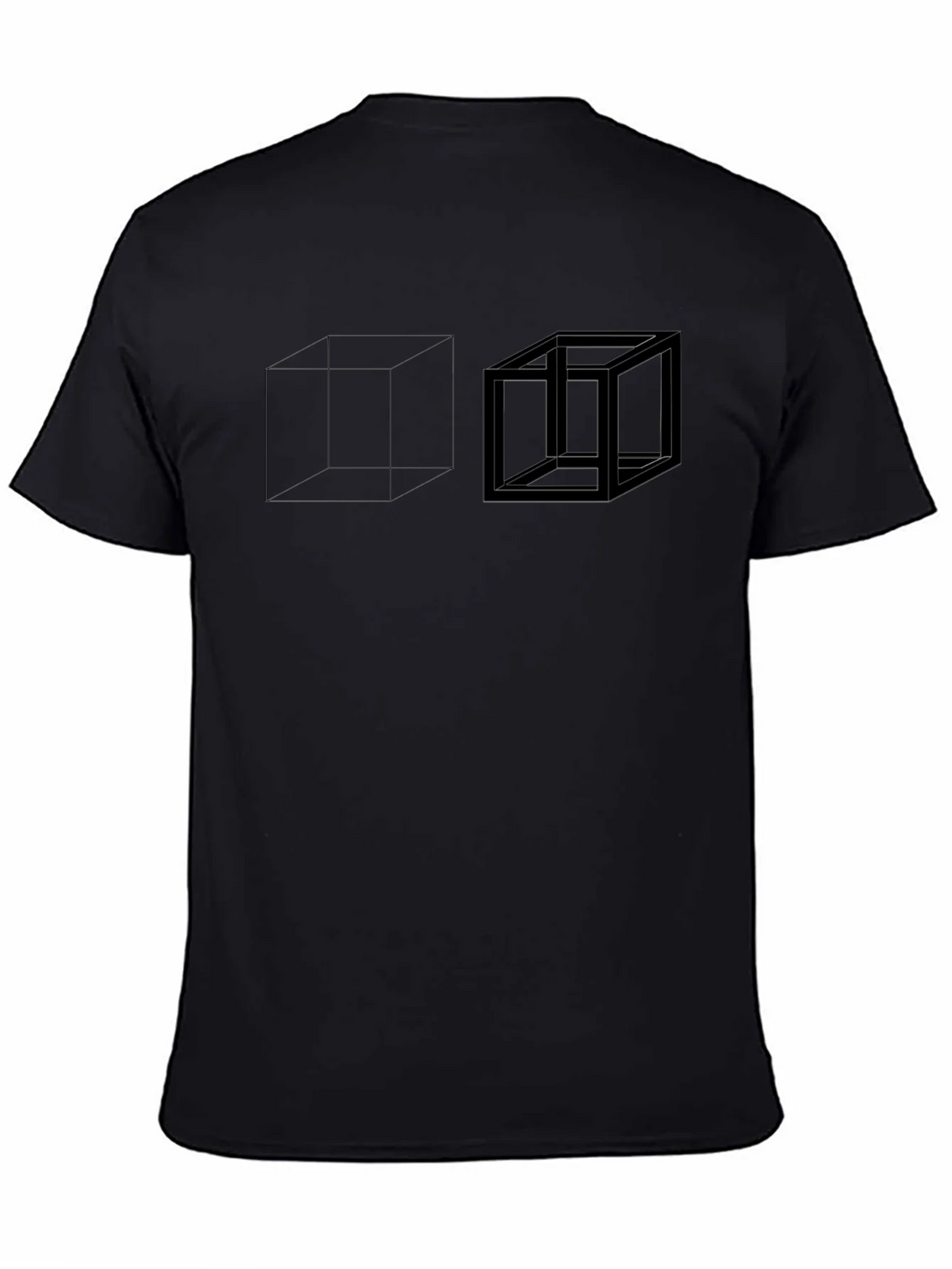 Impossible Cube Graphic Black T-Shirt product image 4