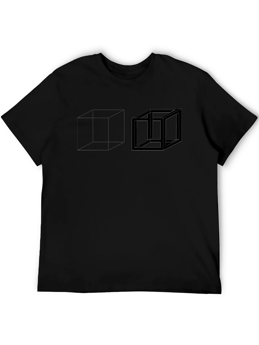 Impossible Cube Graphic Black T-Shirt product image 5
