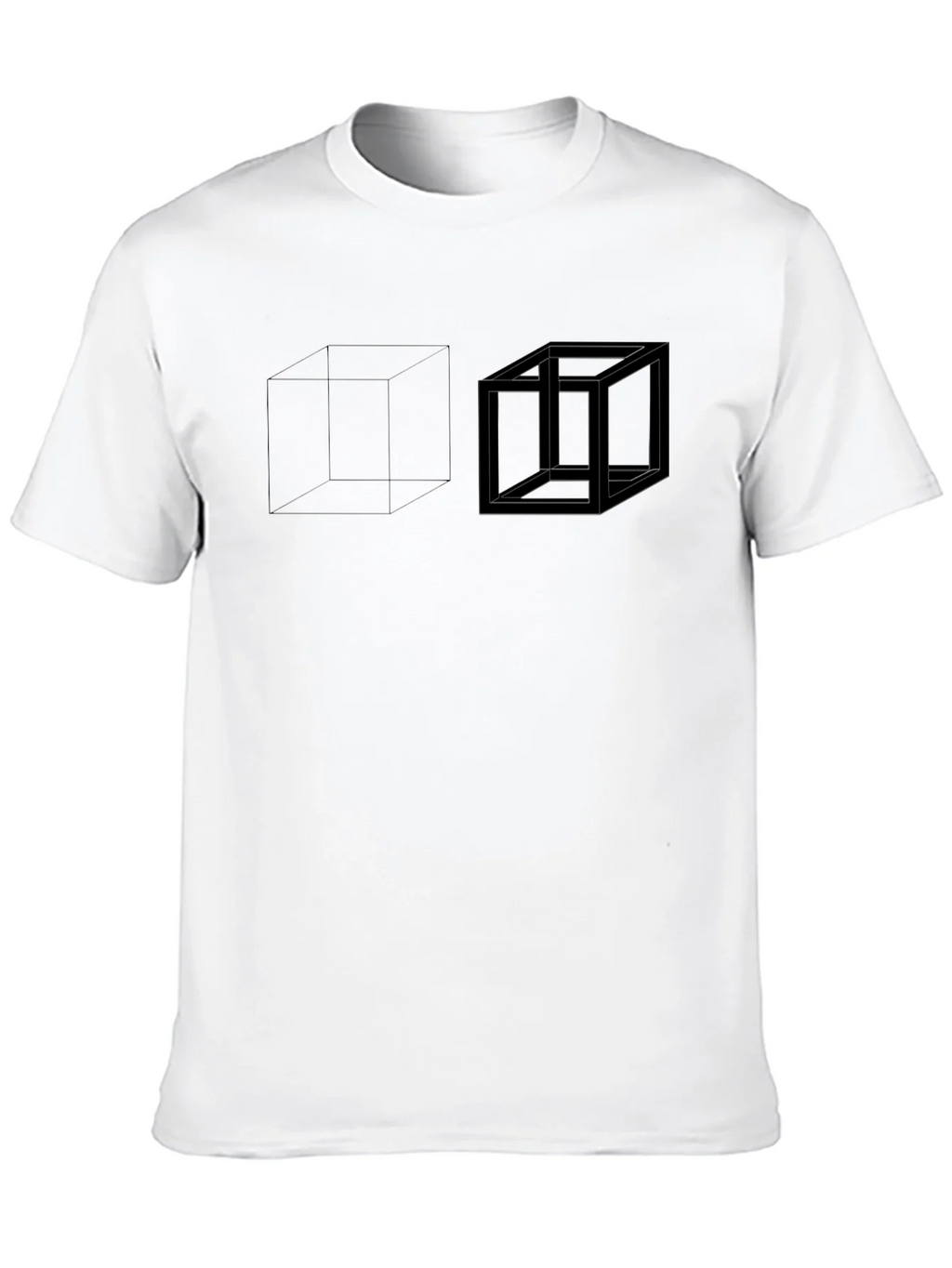Impossible Cube Graphic Black T-Shirt product image 9