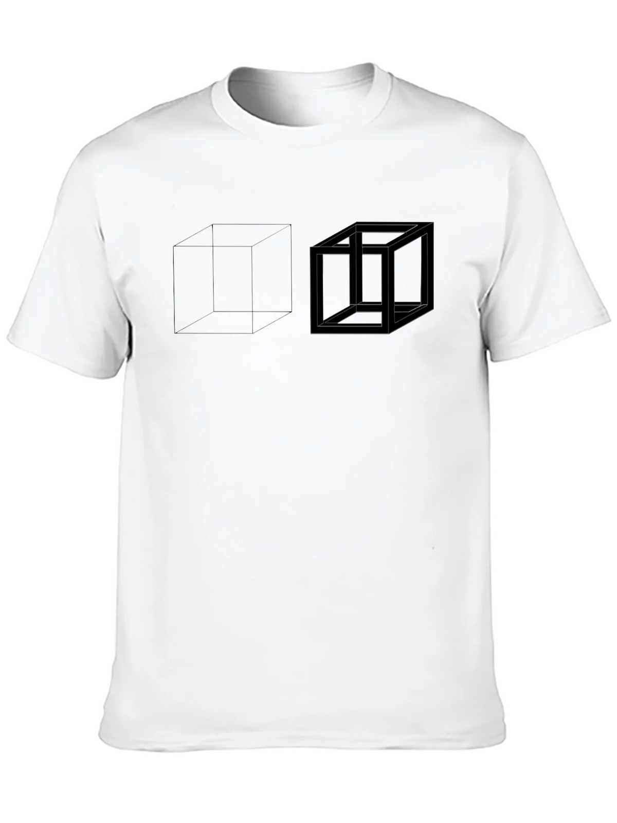 Impossible Cube Graphic Black T-Shirt product image 9
