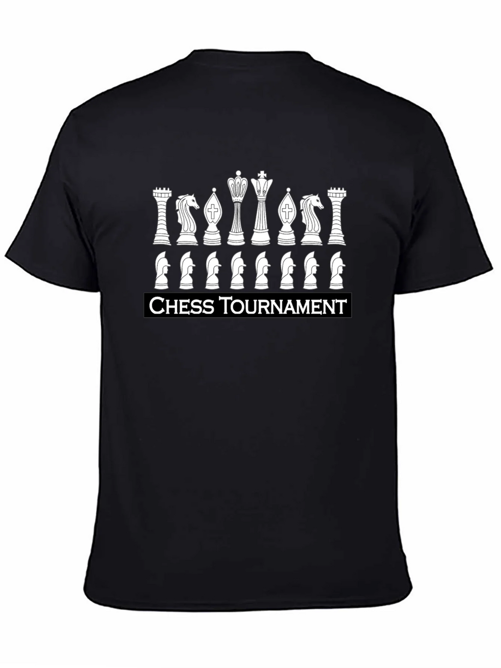 Chess Tournament Graphic T-Shirt - Black Casual Tee product image 3