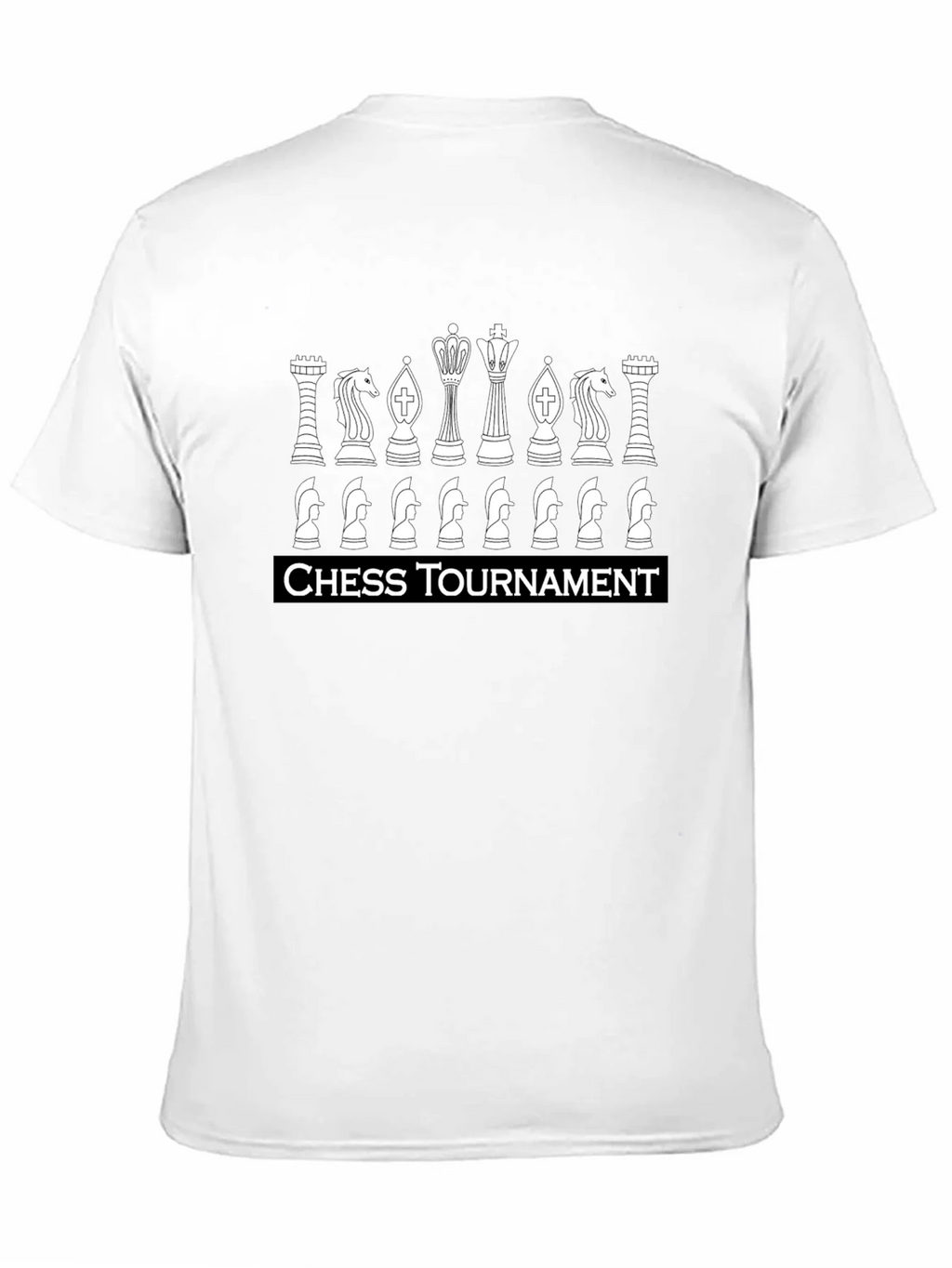 Chess Tournament Graphic T-Shirt - Black Casual Tee product image 7