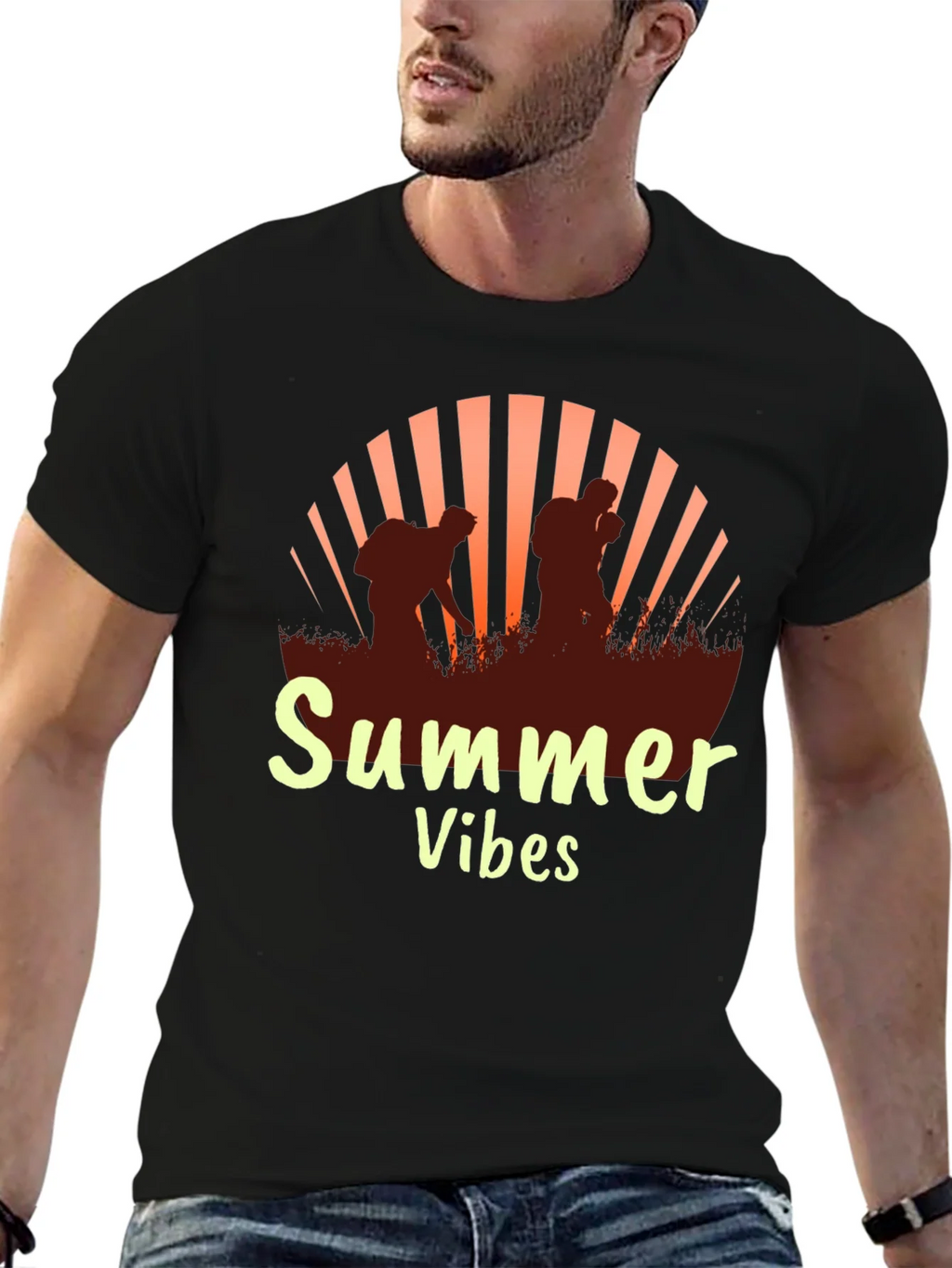 Summer Vibes Graphic Tee - Black T-Shirt product image 6