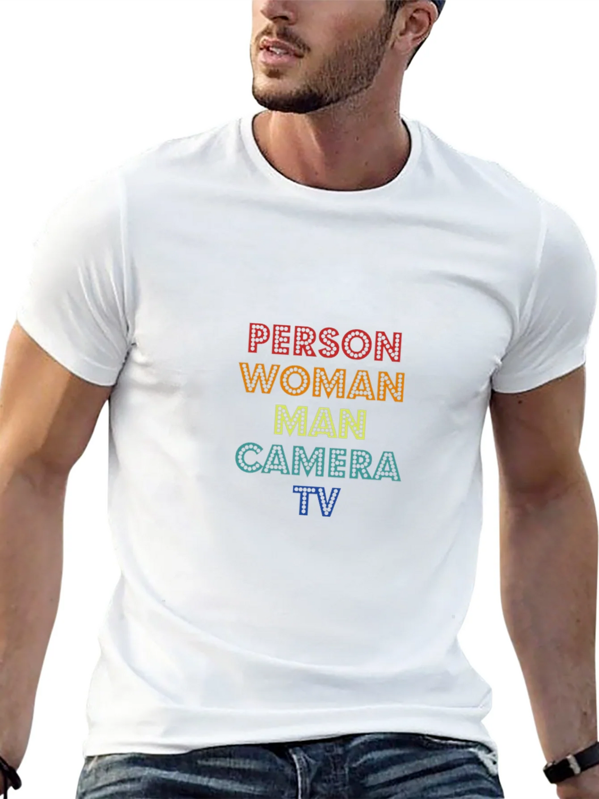 Person Woman Man Camera TV Black T-Shirt product image 12