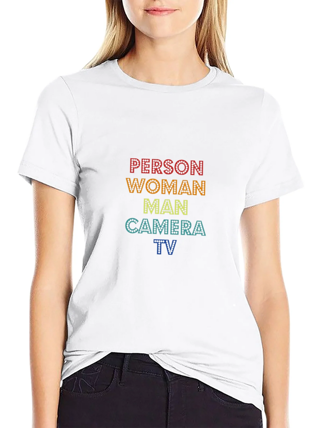 Person Woman Man Camera TV Black T-Shirt product image 8