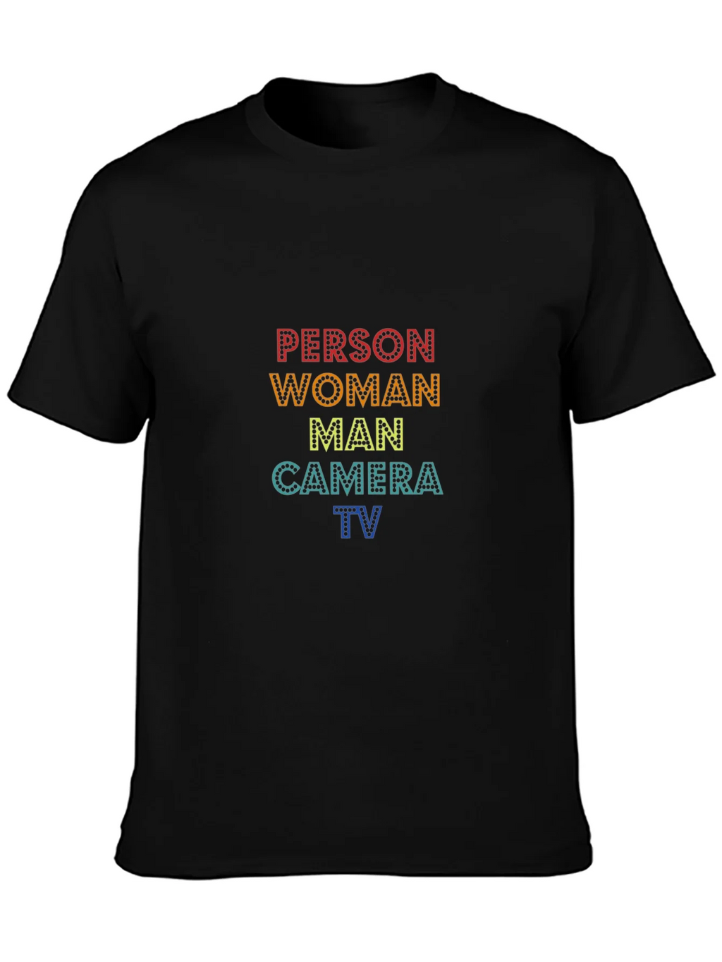 Person Woman Man Camera TV Black T-Shirt product image 3