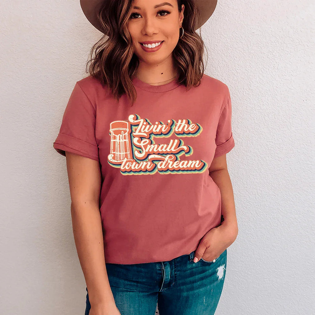 Retro Hometown Pride Crewneck Tee – "Livin' The Small Town product image 4