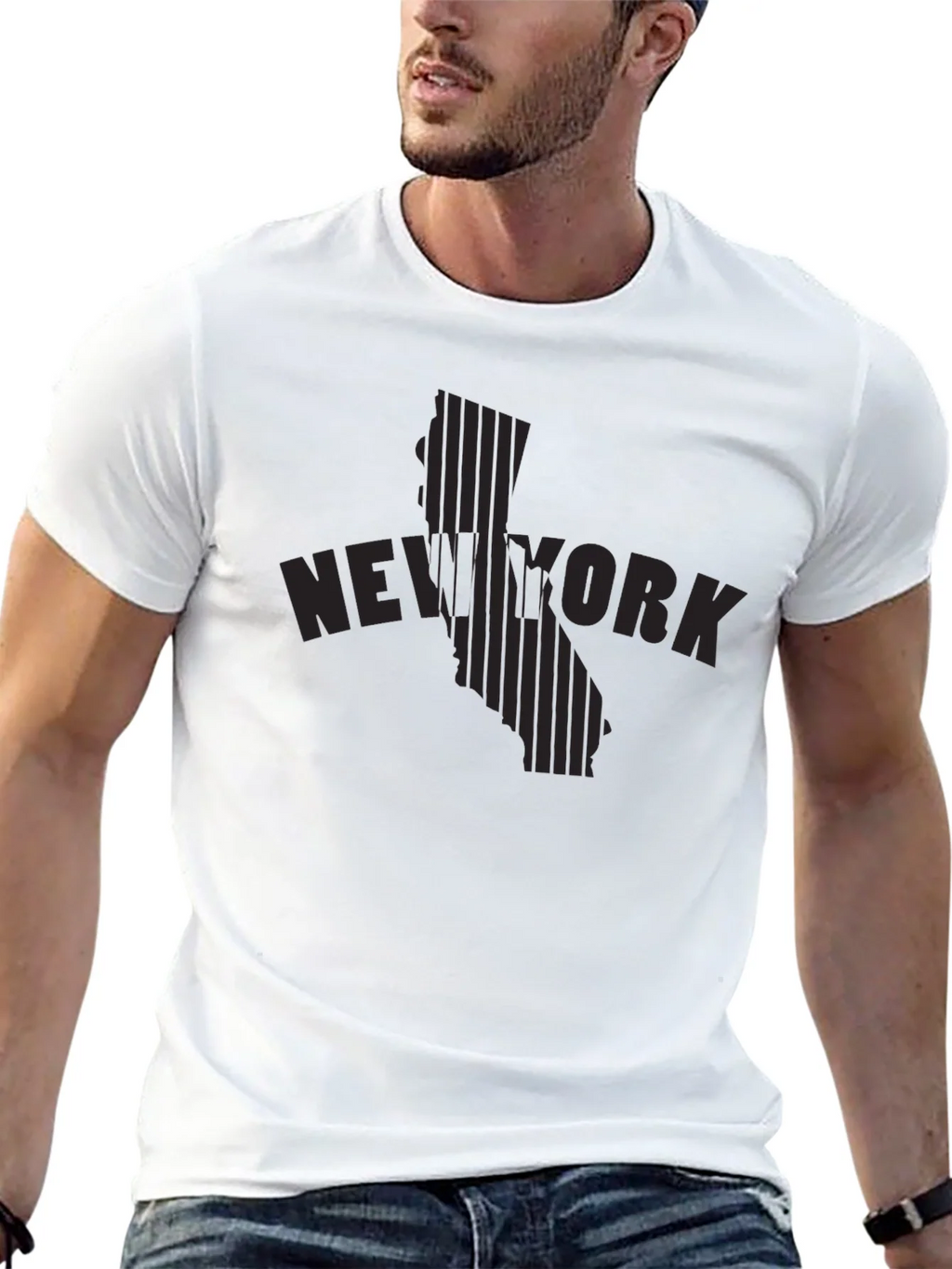 New York California Graphic T-Shirt product image 2