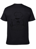 Chef Pizza Graphic Tee - Black Cotton Blend product image 1