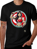 Turkey Flag Muscle Girl T-Shirt - Patriotic Fitness Tee product image 1