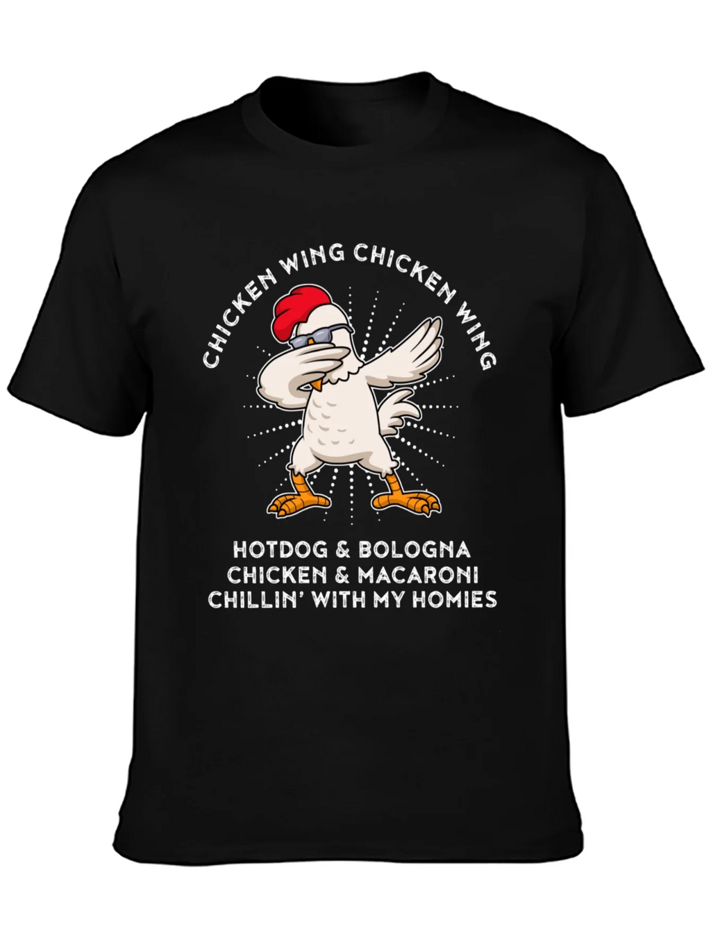 Dabbing Chicken Wing T-Shirt - Funny Foodie Tee product image 2
