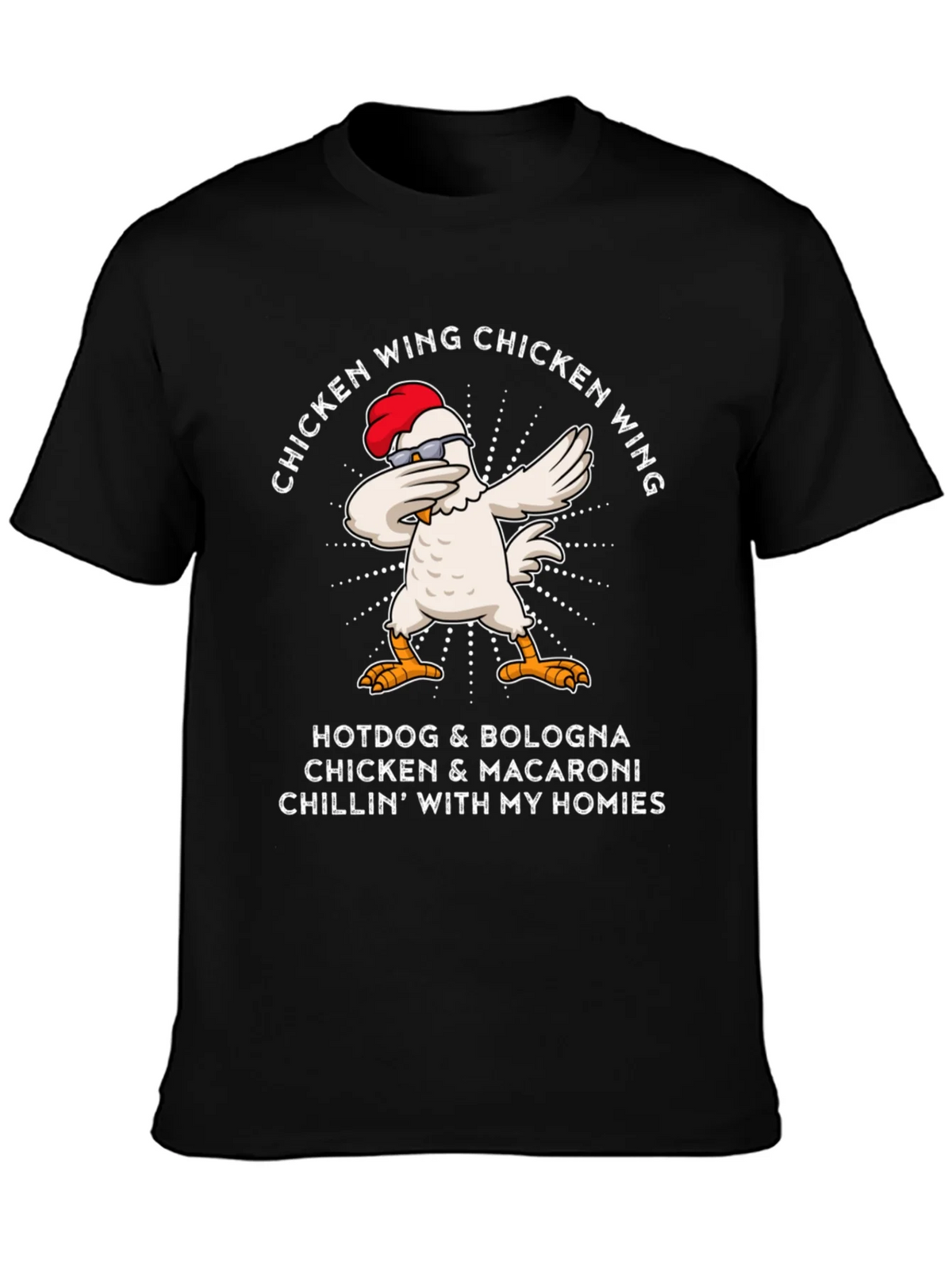 Dabbing Chicken Wing T-Shirt - Funny Foodie Tee product image 2