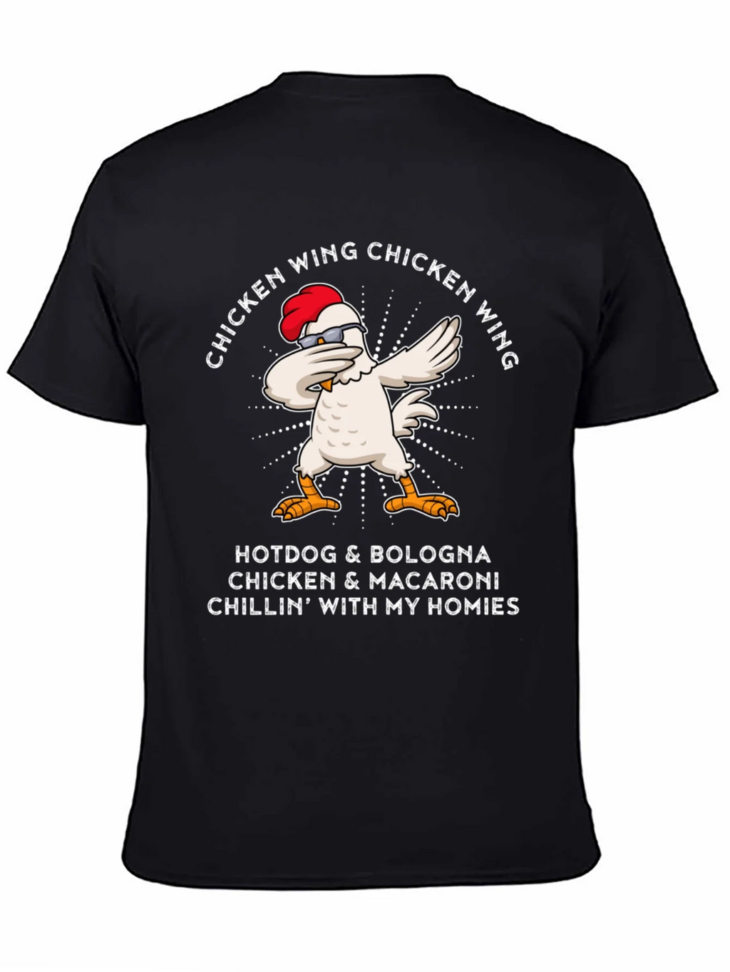Dabbing Chicken Wing T-Shirt - Funny Foodie Tee product image 3